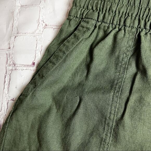 Gap Womens Linen Blend Olive Color Showers Sz XS - Picture 4 of 12
